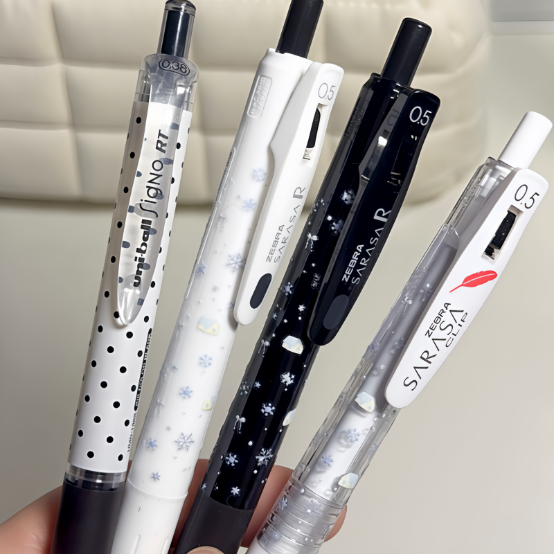 日本ZEBRA斑马JJ99冬日雪花羽毛按动中性笔ins高颜值波点款刷题笔,文具电教/文化用品/商务用品,中性笔,淘宝优惠券,粉丝福利购,淘宝优惠卷