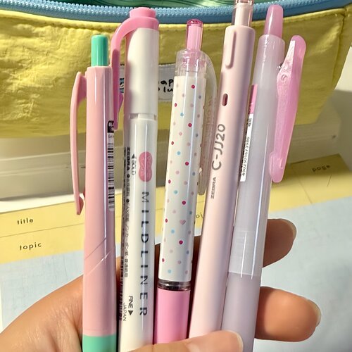 少女心粉色系列日本ZEBRA斑马宝乐可撞色中性笔黑色刷题速干水笔