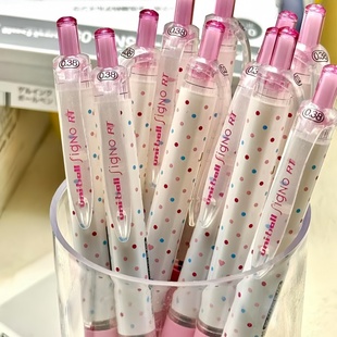 日本uniball三菱波点中性笔umn138限定款 signo学生用签字笔 按动式