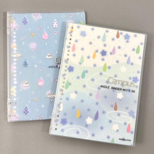 日本KOKUYO国誉Campus四孔活页本小雨滴b5可拆卸轻薄大容量学生用