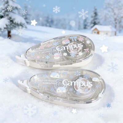 日本KOKUYO国誉修正带冬日雪花原纸色campus可替换芯涂改带少女心