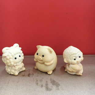 文玩竹雕木雕龙血金丝竹实心的竹子雕刻龙蛇马羊猴鸡汽车摆件手把