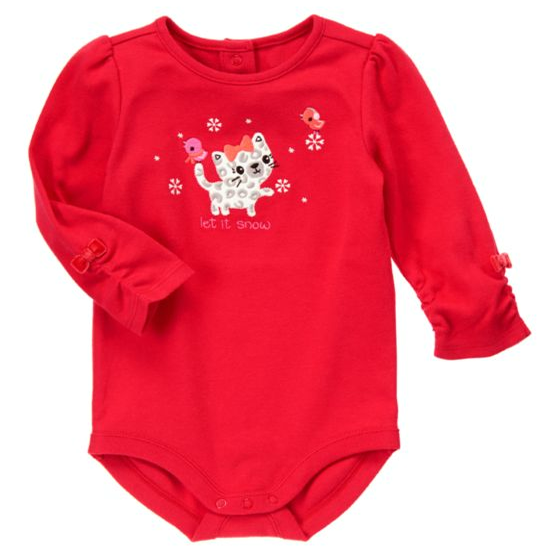 美国正品 Gymboree金宝贝  女童可爱猫咪长袖连身衣 现货18-24M