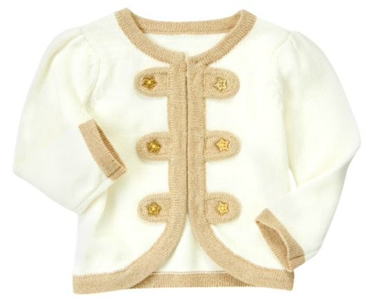 美国正品 Gymboree金宝贝 小小明星 女童星星纽扣针织外套 现货3T