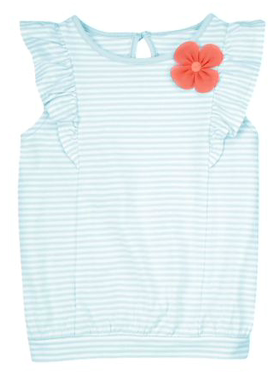 美国正品 Gymboree金宝贝 樱花盛放 女童花朵条纹T恤 现货5T/3T