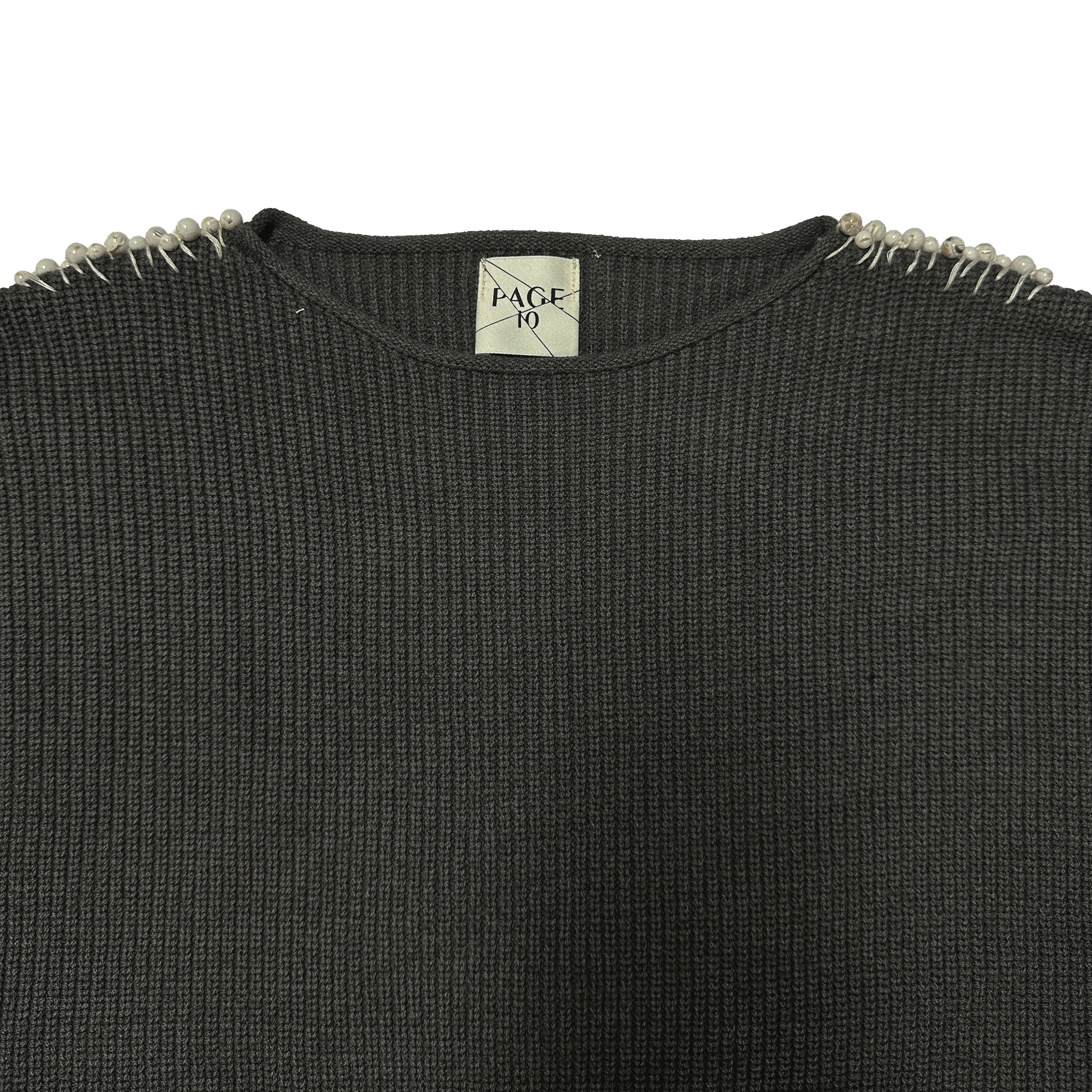 一字领大漏肩特宽松尼龙棉毛衣