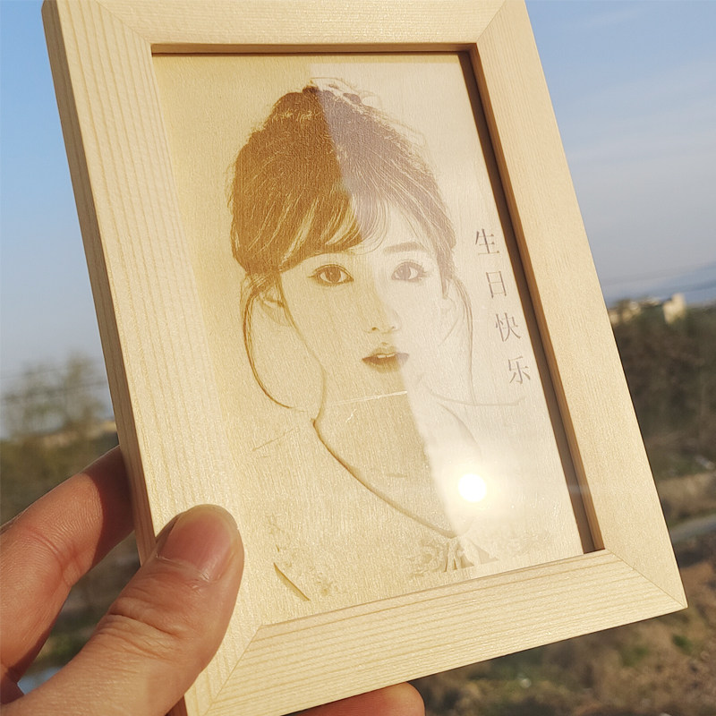 木刻微雕画照片个性定制