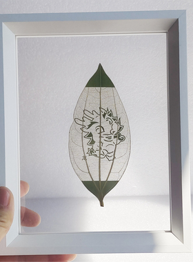 男女生18岁成人创意礼物叶雕12生肖猪狗牛猴鸡兔蛇鼠羊龙马虎生日