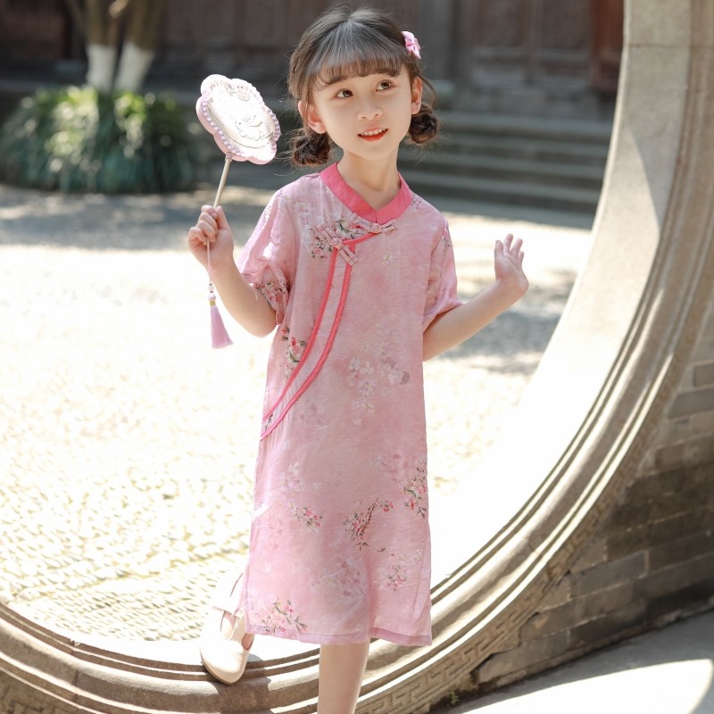 女童旗袍夏季2025新款儿童唐装国风改良连衣裙古筝礼服新中式薄款