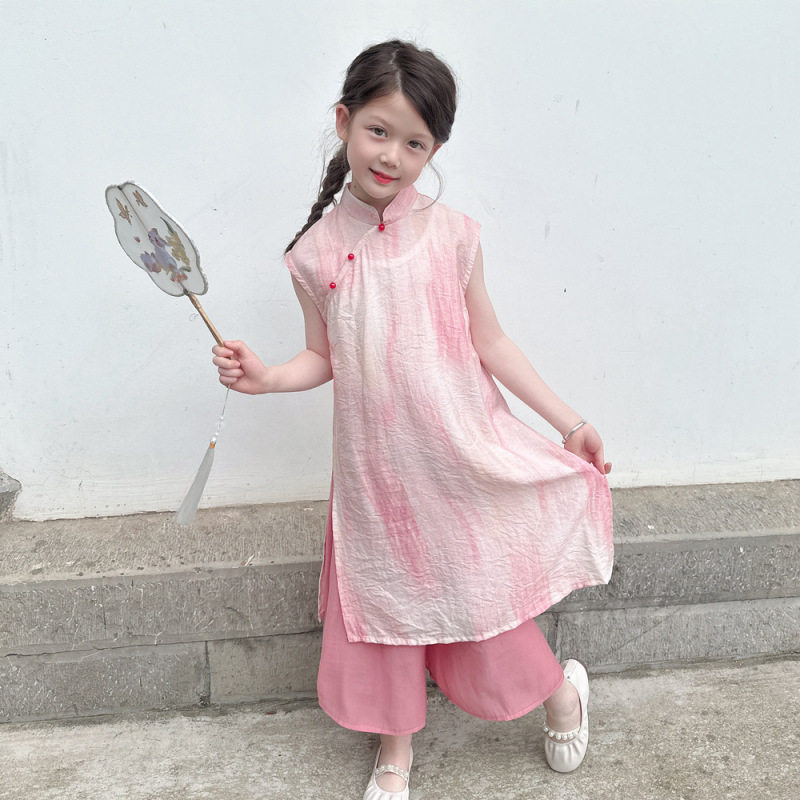公主女童古风连衣裙新中式裙子夏图片