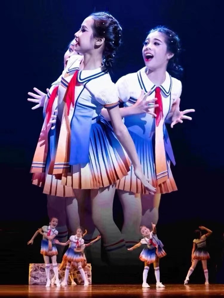 六一儿童演出服红领巾表演服红色爱国主题合唱服最可爱的人舞蹈服