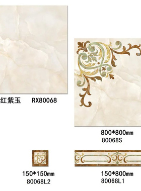 诺贝尔瓷砖粉红紫玉RX80068规格800×800诺贝尔磁砖