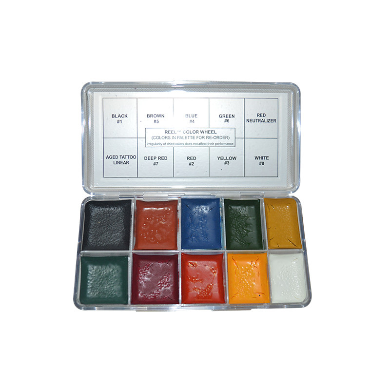 酒精油彩 特效化妆伤效色 10色 reel color wheel