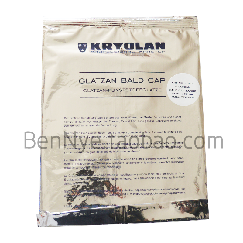 塑胶超薄光头套德国面具Kryolan 假光头秃头套 可融边