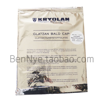 塑胶超薄光头套德国面具Kryolan 假光头秃头套 可融边