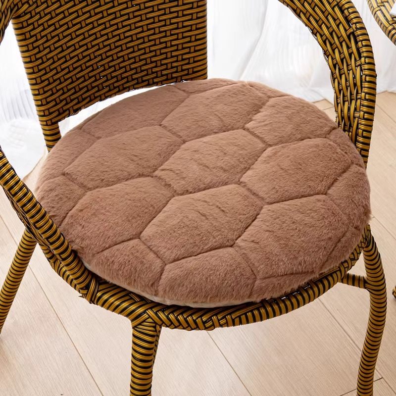 圆形椅子垫毛绒灰色坐垫加厚防滑客厅圆凳屁股垫学生宿舍凳子椅垫,居家布艺,椅垫,淘宝优惠券,粉丝福利购,淘宝优惠卷