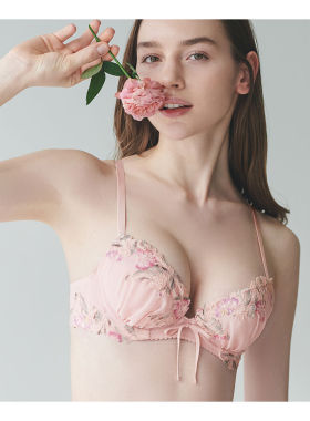 现货可发PEACH JOHN美胸印花蕾丝甜美文胸插片棉垫偏小