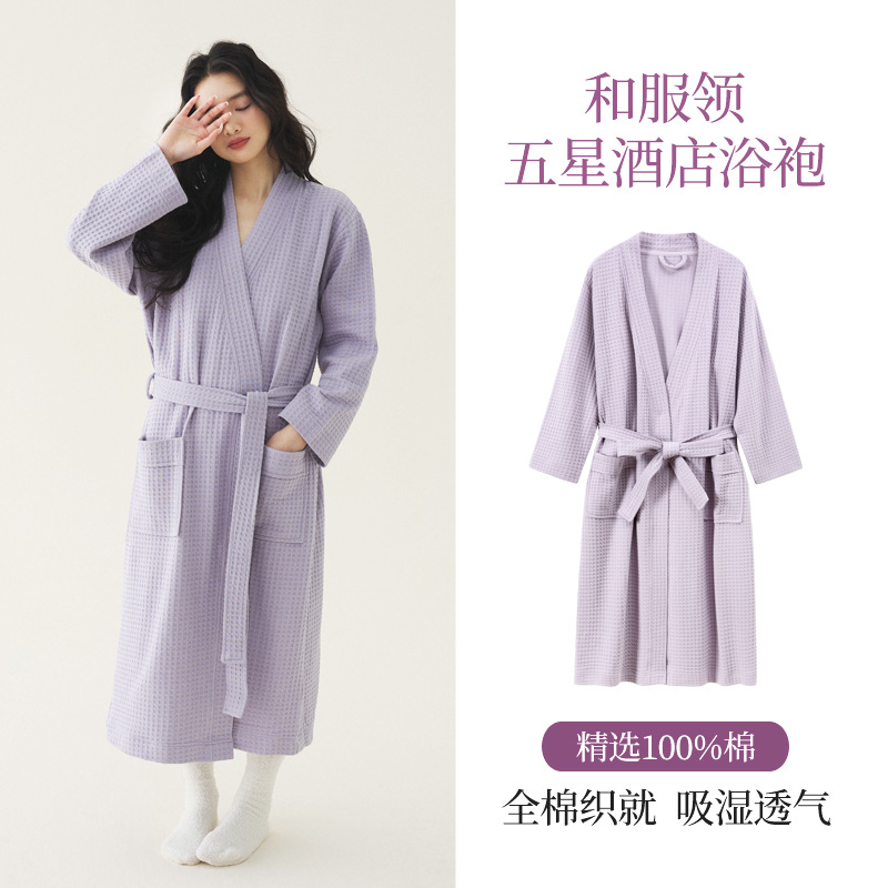 春夏纯棉睡袍大码情侣