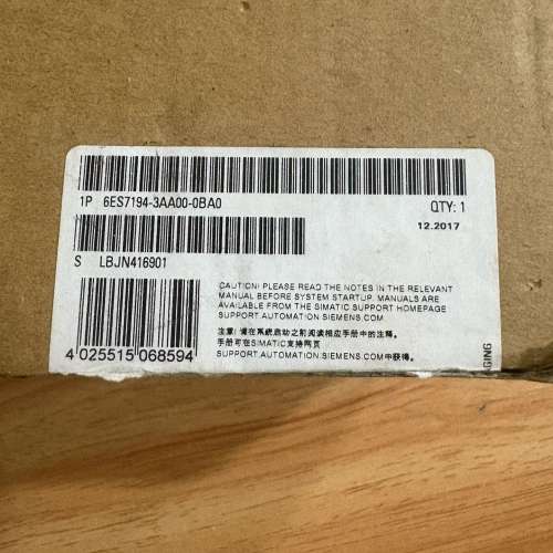 SIMATIC ET200终端连接器，型号6E