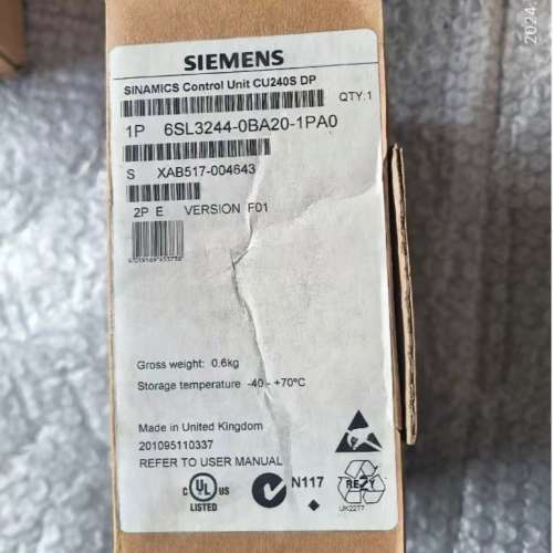 6SL3244-0BA20-1PA0变频器控制单元，全