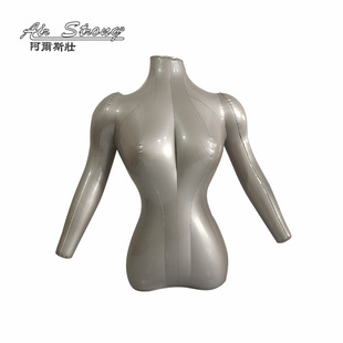 服装店充气模特道具 女装半身展示衣架 人体半身摄影女模特架