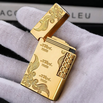 网红可充气朗声打火机气体创意个性非防风明火雕刻侧滑侧打砂轮