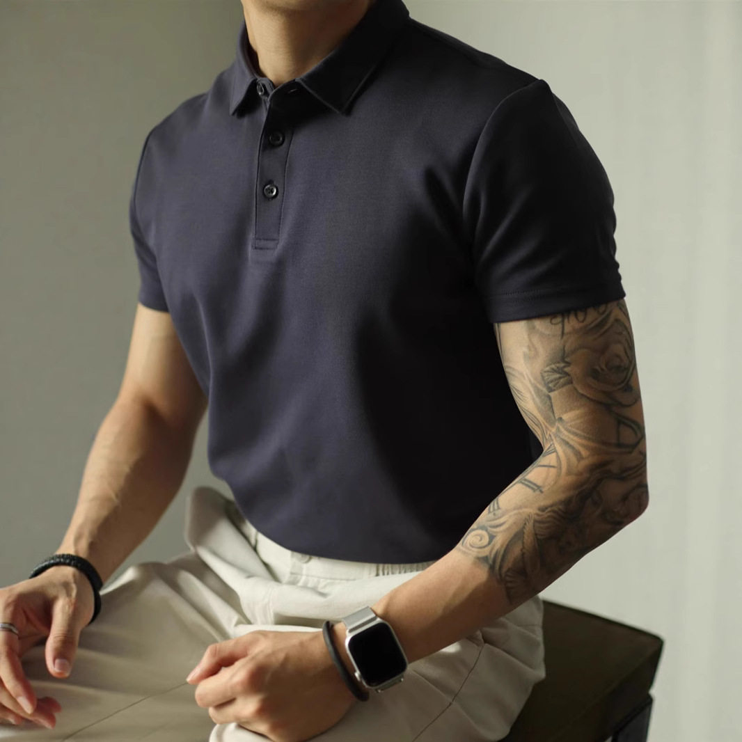 American polo shirt men's business casual commuting shirt