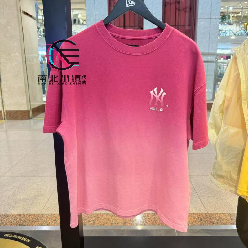 New Era纽亦华正品2025新款男女款NY宽松渐变纯棉短袖T恤14711352