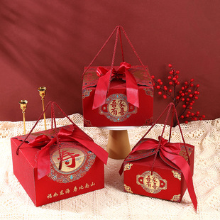 蛋糕盒吾家有喜寿宴结婚礼品包装乔迁之喜礼盒回礼包装盒手拎盒子