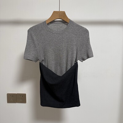 2026夏季新款气质时尚两件套短袖针织衫上衣BR802193