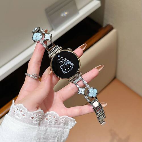 适用华为GT6手表带Fit5/4/3老花滴胶金属watch5pro42mm手镯腕带女
