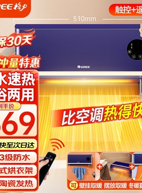 格力取暖器壁挂式暖风机浴室速热电暖器气遥控热风机NFBC-X6022B