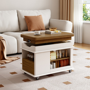 可移动带轮小户型多功能边几2025年新款家用客厅沙发收纳储物推车