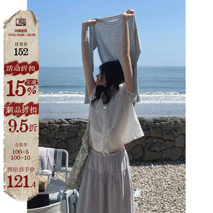 JMWOMEN 26SS 3/4 10:00am 限时折扣 韩系白色短袖衬衫春夏