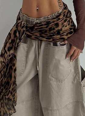 Monday JA 复古屁帘丝巾异域风披肩围巾女小众多搭法腰带配饰头巾