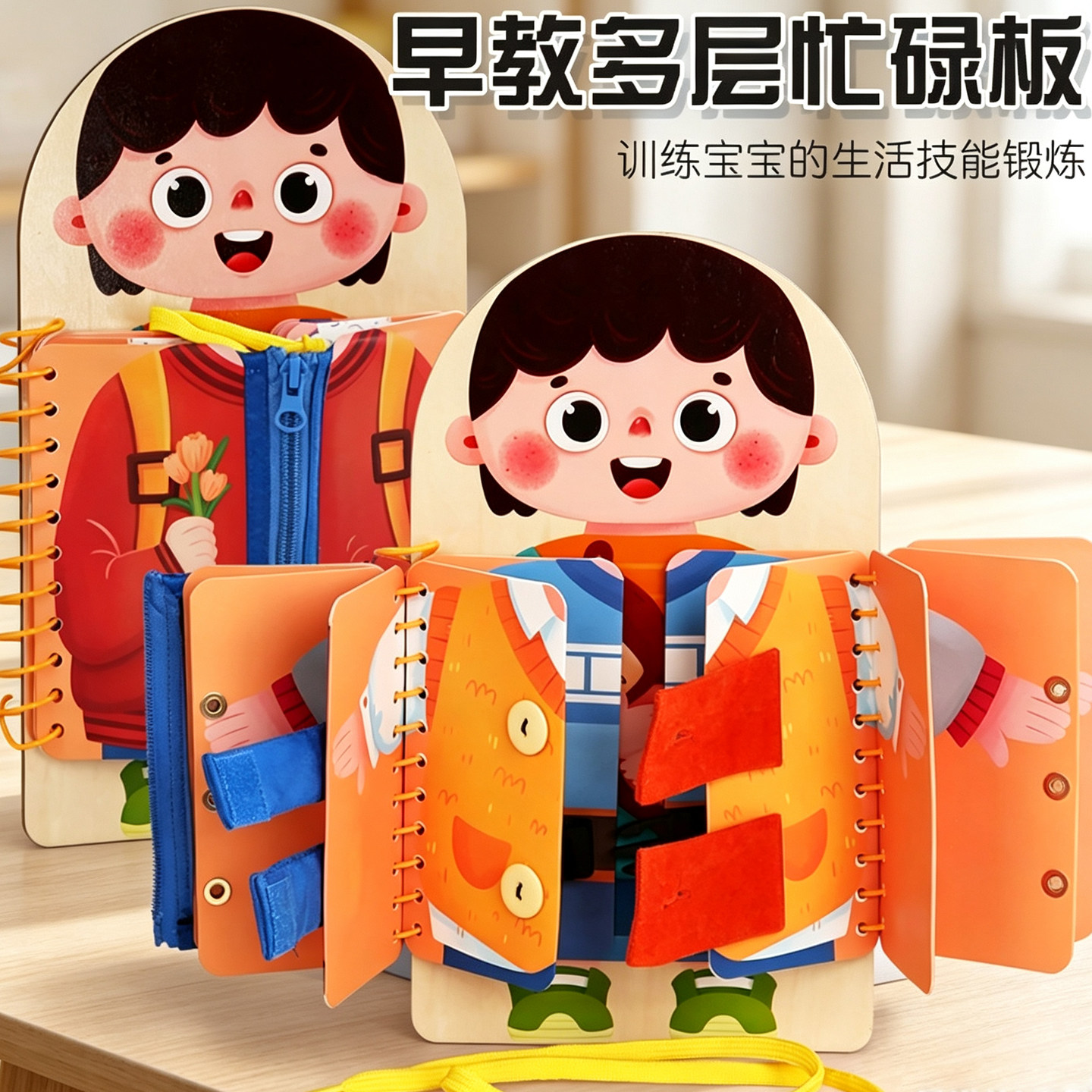 职业多层忙碌板蒙氏早教益智玩具