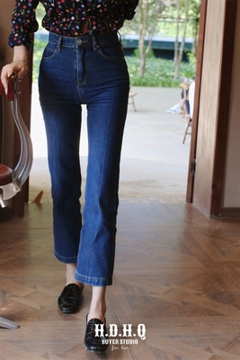 H.D.H.Q【Black Label】黑标系列-vintage英式紧身复古直筒牛仔裤