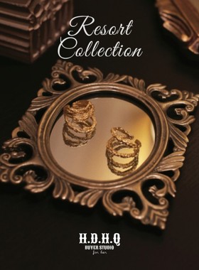 H.D.H.Q【Resort Collocation】度假系列-熔岩叠戴多层开口戒指