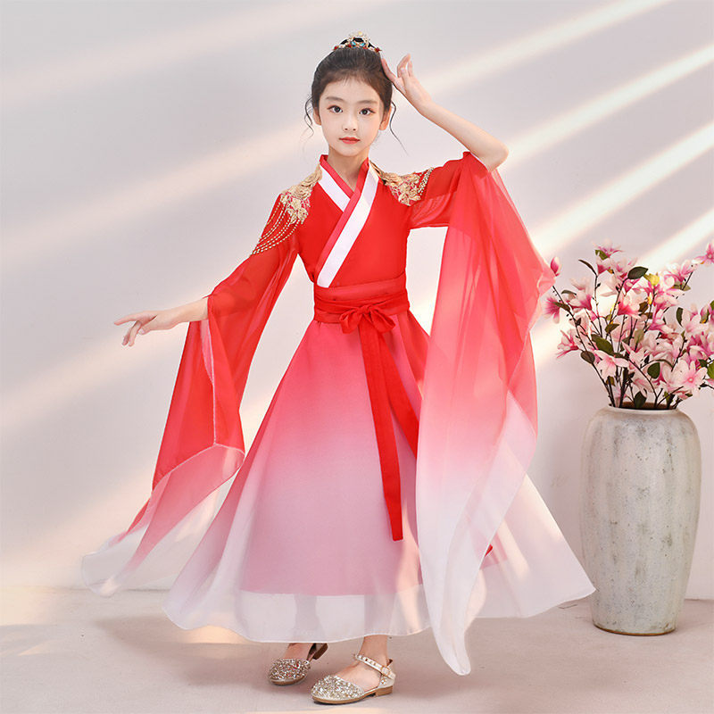 2026新款儿童礼服高端女童弹古筝演出服中国风主持人合唱表演服装