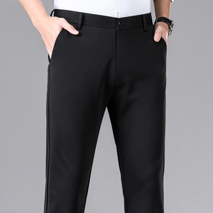 2022新款！181/商务男裤爸爸裤子父亲小直筒高腰弹力休闲裤