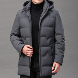 主推款！8811/P195中老年羽绒服男爸爸中长款保暖外套父亲风衣图片