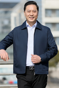 大货主款2801/中老年男装外套老年人夹克男休闲商务爷爷男装图片