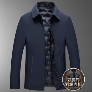 可脱内胆！8901/商务爸爸羽绒服中老年外套羽绒衣图片