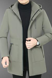主推款！2188/商务服装爸爸棉服中老年休闲棉衣中长款外套图片