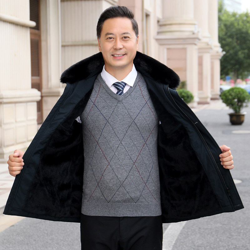 高品质棉服！8813/中老年冬季加绒加厚外套爸爸棉衣老年男装,男装棉衣,星座1216（原钱塘722）