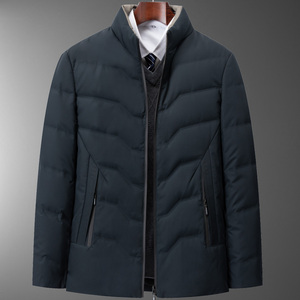 92002/商务休闲羽绒服男装中青年爸爸羽绒衣外套图片