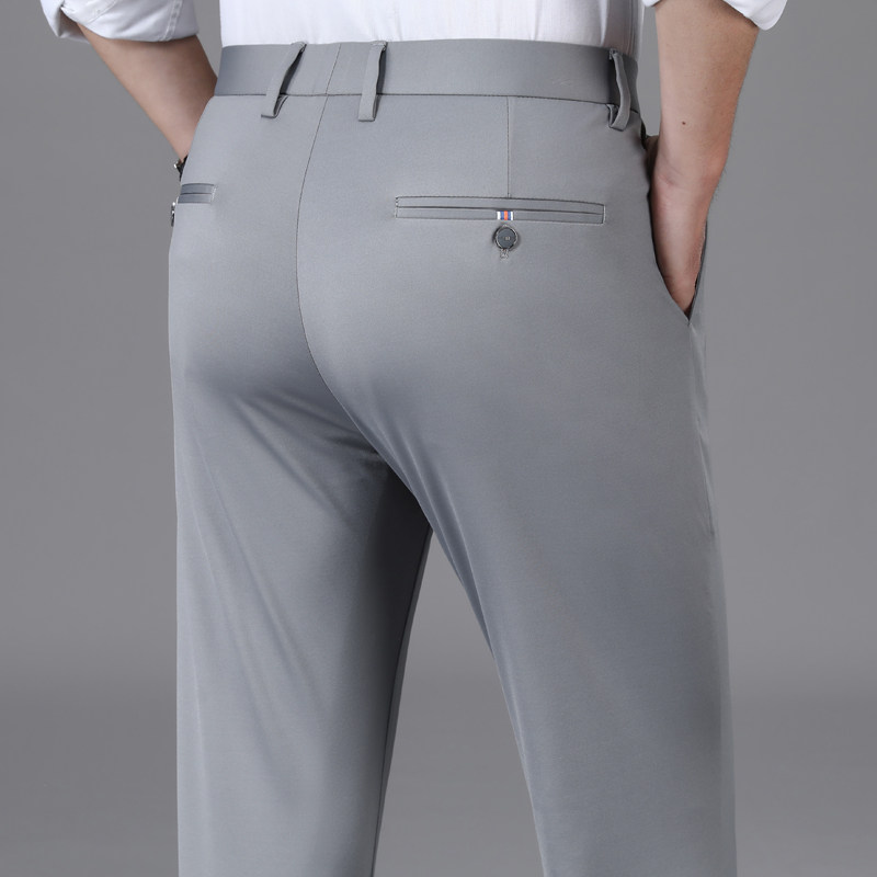 706/2022夏季新款商务休闲男裤夏季薄款冰丝休闲裤中年男装,男装休闲裤,星座1216（原钱塘722）