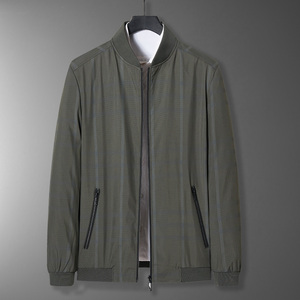 516/商务夹克男爸爸装薄款棒球服外套中老年男装中老年衣服图片