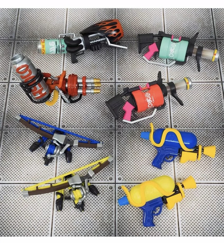 正版散货 喷射战士斯普拉遁 splatoon加特林手办武器配件车载摆件
