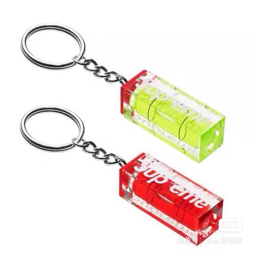 Sup eme 18FW UNSEEN Level Keychain水平仪钥匙扣挂件吊坠配件